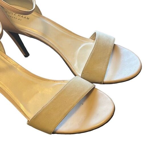 Cole Haan Women‎ Size 10B Nude Leather Ankle Strap Stiletto Sandals Heels - Picture 8 of 8